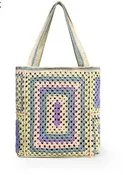 Bohemian Crochet Women Shoulder Beach Bags Knitting Large Capacity Tote Bag Casual Lady Handbags Big Shopper Purses Summer Beach Bags