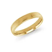 10k Yellow Gold Milgrain Wedding Band - Polished