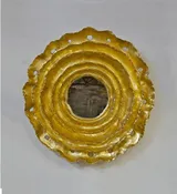 21" Sunwave Convex Mirror with Gold-Tone Layered Frame