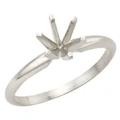 0.25ct 6-Prong Round Solitaire Mounting, Size 5.0 Platinum