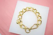 13mm Diamond-Cut Curb Cuban Link Bracelet Chain (I241)