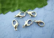 100 pcs Antiqued SILVER Tone Lobster Clasps . 12mm x 6mmfcl0036