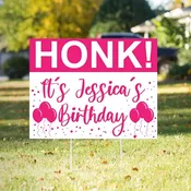 HONK! Its your birthday Yard Sign 24" x 18" — Curtis Print & Design
