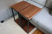 Clear Walnut Modern C Side Table
