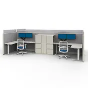 8' x 5' Cubicles - Global Evolve 4-Person Station (ATWPOP25)