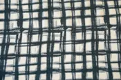 Polyester Crepe de Chine Fabric Black and Cream Plaid-60" wide