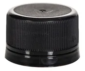 28-350 Tamper Evident Screw Cap, Black (with liner)