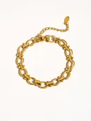 18K Gold Dipped Braided Chain Bracelet