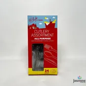 24/7 LIFE BY 7-ELEVEN CUTLERY ASSORTMENT CLEAR 24CT
