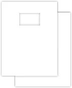 White Recycled Smooth 80lb 8 3/4 x 11 1/4 Two Piece Report Covers with 2 x 4 Window