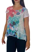 Impulse California Burnout Chiffon Blouse