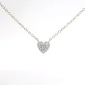 10kt Yellow Gold & Natural Diamond Heart Pendant