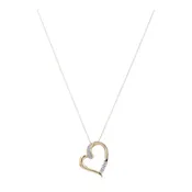 10K White Gold Diamond Pendant Necklace