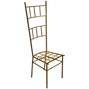 1960's Faux Bamboo Spanish Gold Guild Finish Vanity Chair — Klassik