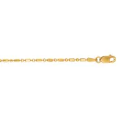 14K Gold Ball Bar Chain