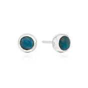 Apatite Stud Earrings - Silver