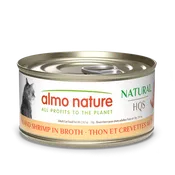 Almo Nature HQS Natural Mousse Tuna Recipe with Shrimps in gravy, 70g/2.47oz