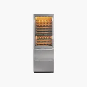 Sub-Zero 27″ Stainless Steel Freestanding Wine Storage with Glass Door and 2 Drawers, Left Hinge (78 bottles)