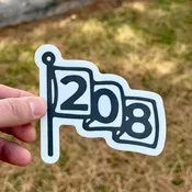 208 Flag Sticker