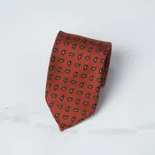 Amber Pine Printed Silk Tie by Harrison Limited