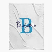30 x 40 Personalized Baby Blanket | Custom Name & Initial