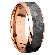 14K Rose Goldwith Polish , Polish Finish and Zirconium Inlay