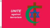 3′ x 5′ “UNITE Against Terrorism” nylon flag