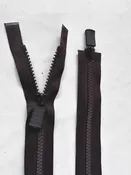 30" Dark Brown Plastic Molded Two Way Zipper