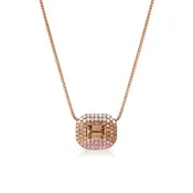 apricot champagne diamond, pink diamond ombre Neapolitan choker pendant necklace, <br>in 18k rose gold, <br>18 inch (adjustable), <br>2.86ct