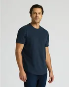 Navy Heavyweight Curved Hem Crew
