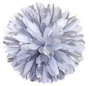 10" ACI Silver/White Lame' Artificial Silk Mum - 21 Layers | 1 Count