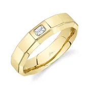 0.19CT DIAMOND EMERALD MEN'S BAND