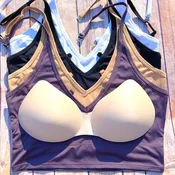 Lightweight poly Longline Plunge Mastectomy Bra
