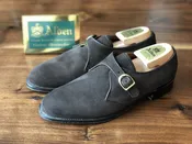953 Monk Strap Mocha Kid Suede — Ealdwine Raleigh