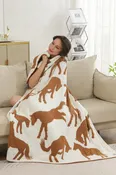 ANIMAL PATTERN THROW BLANKET