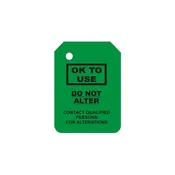 G-104-0 GREEN SCAFFOLD TAG INSERT