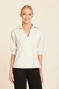 Beige Faux Suede Top Dolce Cabo