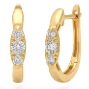 0.5ct 14K Yellow Gold Lab Grown Diamond Earrings
