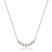 14K Rose gold necklace with diamonds