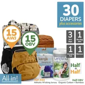 Cloth Diaper Bundle - All In! | Rumparooz G3 AWJ + OBV :: 30 pack+