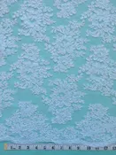 Alencon Lace, Allover Leaves, 2 Flowers, 54″ wide, White
