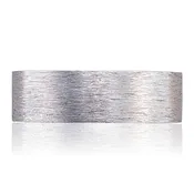 5mm Two-Tone Flat Wedding Band in Brushed Finish