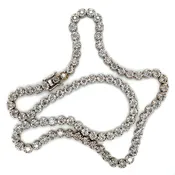 10K White Gold Diamond 20" Necklace; 29.9g