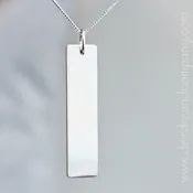 Add Your Word Custom Bar Necklace in Silver