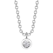 0.02ctw Diamond Bezel Necklace