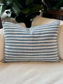Blue and White Turkish Kilim Lumbar