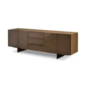 Aberdeen Media Console - Aged Smoked Oak Thin Veneer