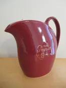 Vintage Hall Ceramic Maroon Pitcher Schenley Marked Pitcher
