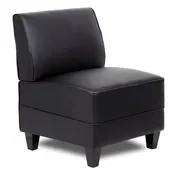 Bomber Black Reception Sectional Sofa (B) — Kalico
