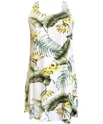 A-Line Back Cutout Short Hawaiian Dress Island Bouquet